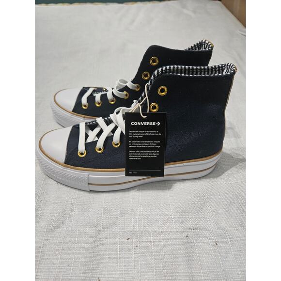 Converse A08860C Chuck Taylor All Star Lift Navy Gold Women Sneaker Size 7 - Picture 8 of 10